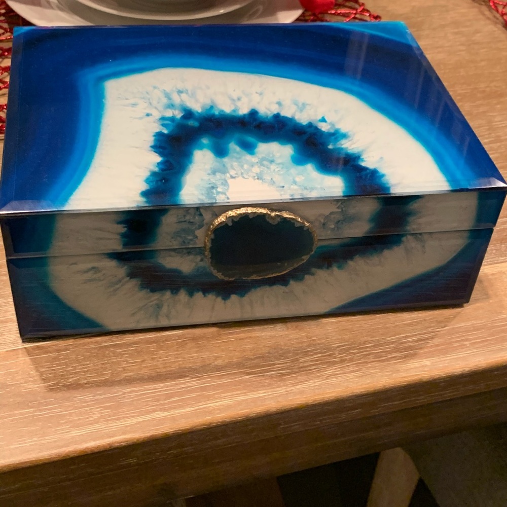 Mikasa glass storage box home decor
